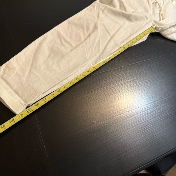 J. Crew Off-White Textured Fabric linen pants size 2 - Picture 5 of 8